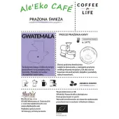 Ale'Eko CAFÉ Kawa Ziarnista Gwatemala 250 g Coffee for Life 