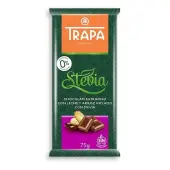 Czekolada mleczna crunchy ze stewią bez dodatku cukru 75g Trapa